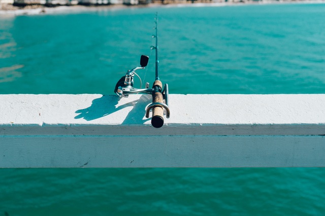 Deep sea fishing rod on an Orlando fishing trip