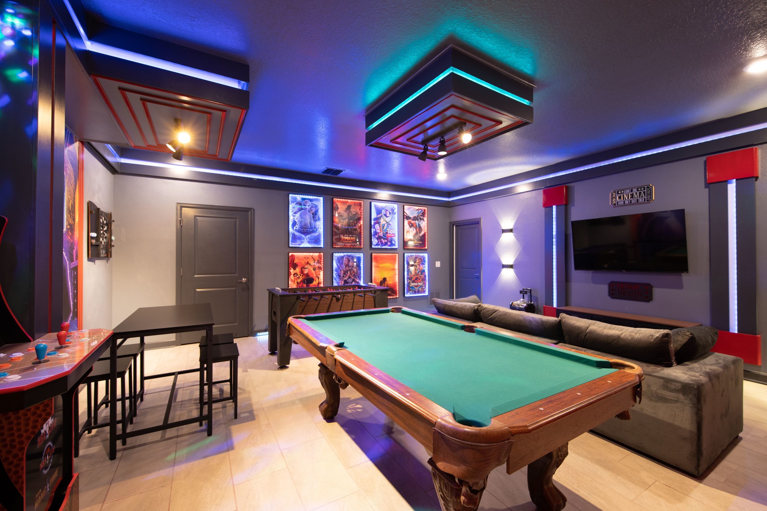 The game room in one of our orlando vacation rentals