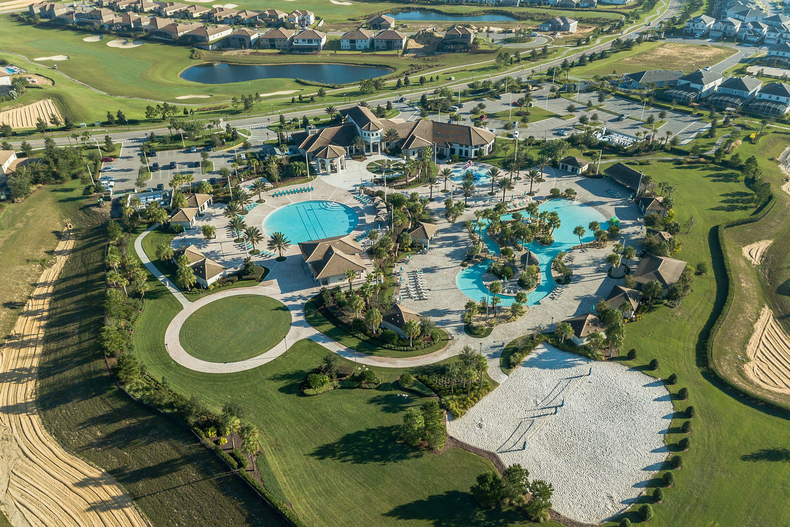 aerial view of resort